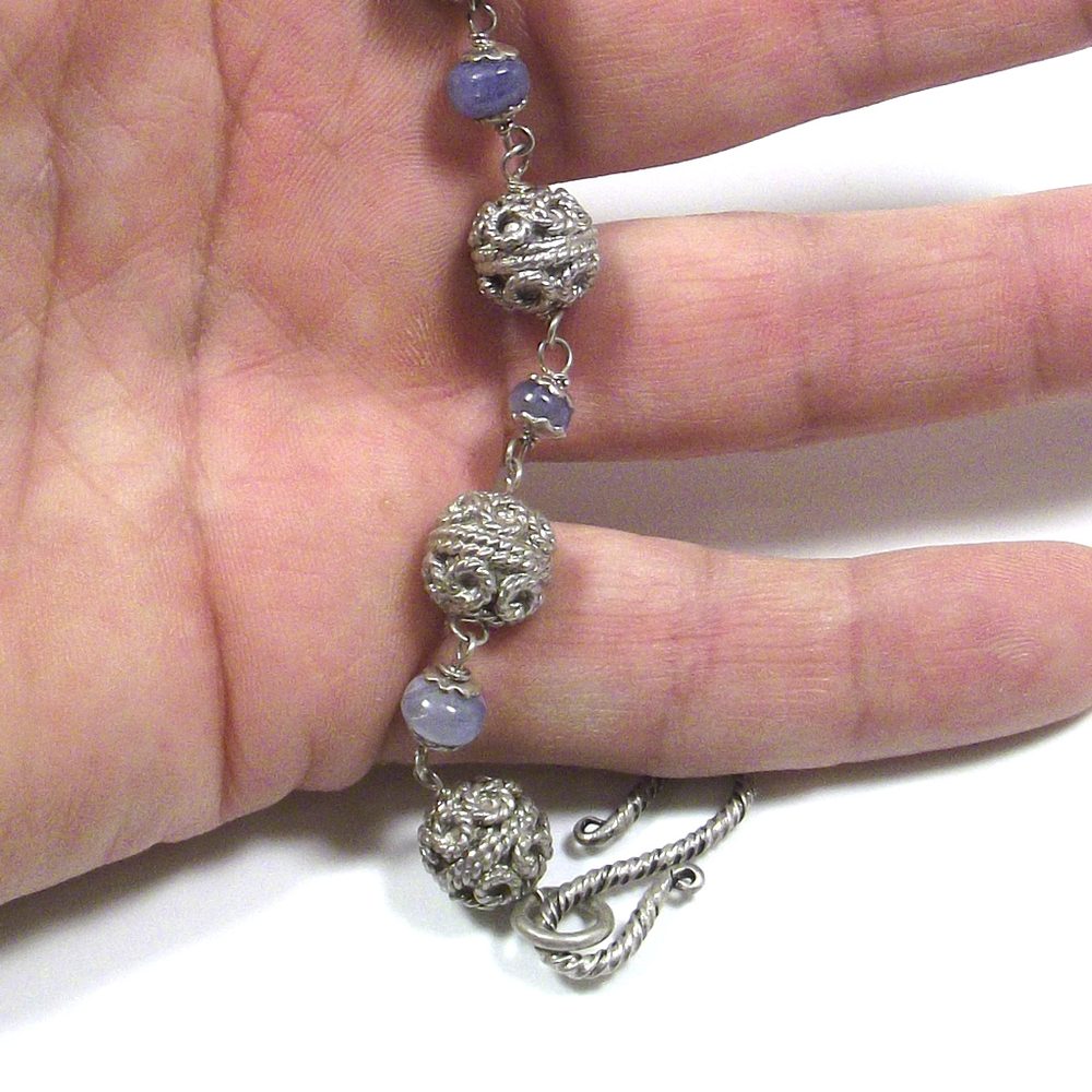 ETNICO | Bracciale con ZAFFIRO in argento 925 | GIOIELLI PIETRE – immagine2
