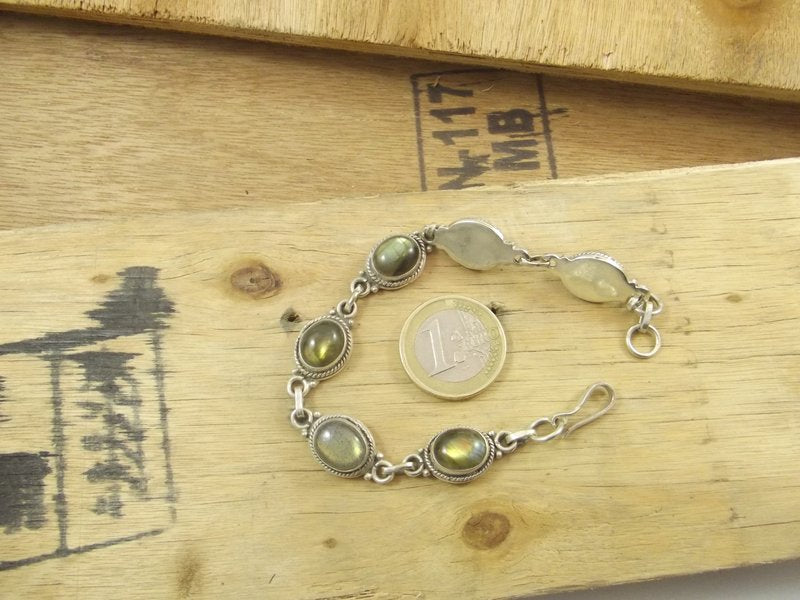 Bracciale argento 925 LABRADORITE filifrana – immagine3