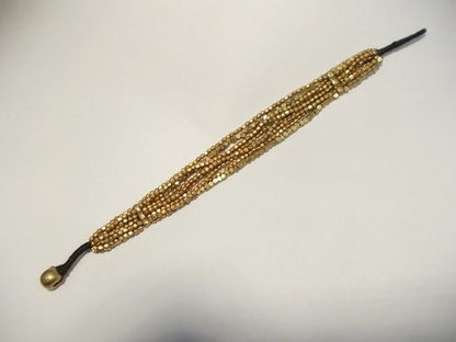 Bracciale etnico Naga in ottone sfaccettato