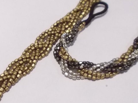 Bracciale etnico Naga in ottone treccia