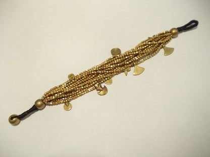 Bracciale etnico Naga in ottone pendenti – immagine4