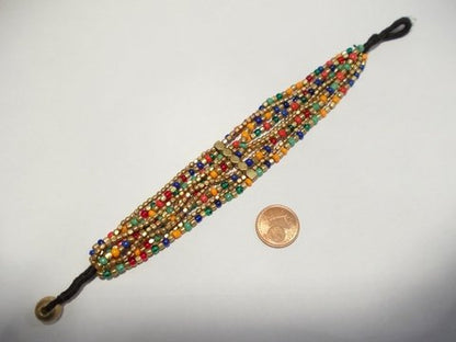 Bracciale etnico Naga in ottone multicolor – immagine3