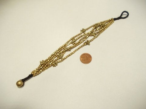 Bracciale etnico Naga in ottone pendenti – immagine2