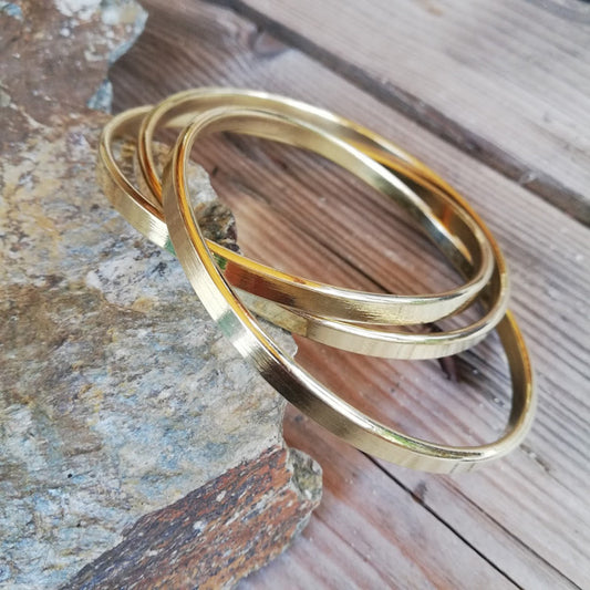 Bracciale artigianale in ottone - PRAKAT#diametro_68-mm-piatto
