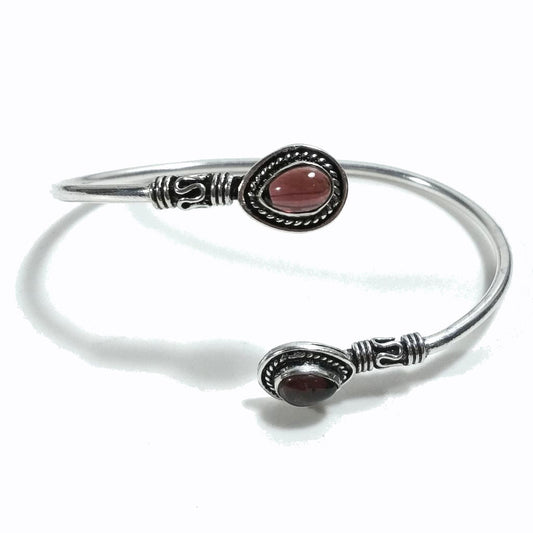 Bracciale artigianale in ottone con pietra - SEMALPURA