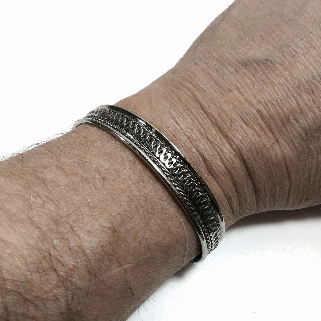 Bracciale ETNICO in ottone Bracciale artigianale UOMO | BRACCIALI etnici – immagine3