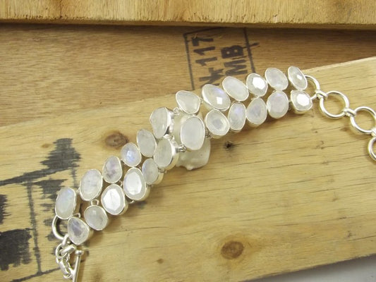 Bracciale argento 925 PIETRA DI LUNA – immagine2