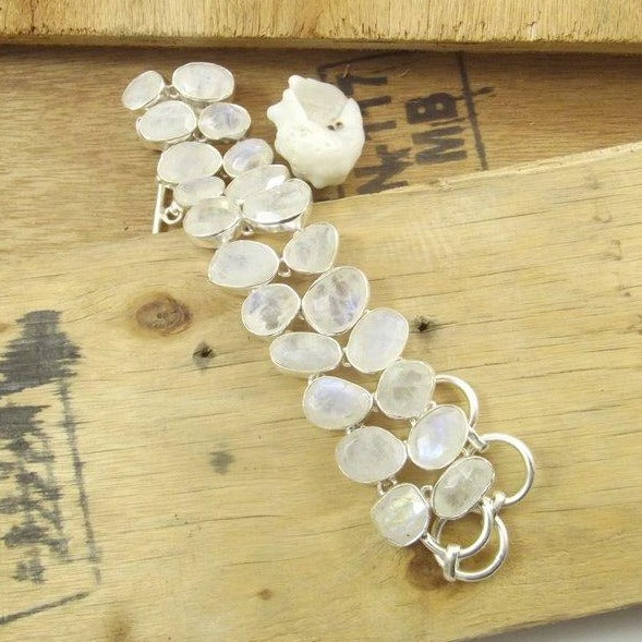 Bracciale argento 925 PIETRA DI LUNA