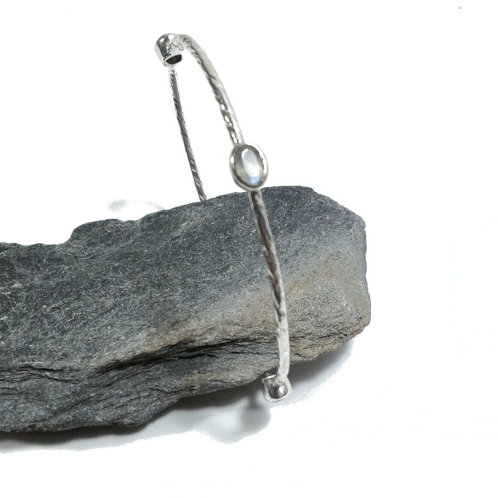 Bracciale in argento 925 Bracciale con PIETRA DI LUNA | GIOIELLI IN ARGENTO
