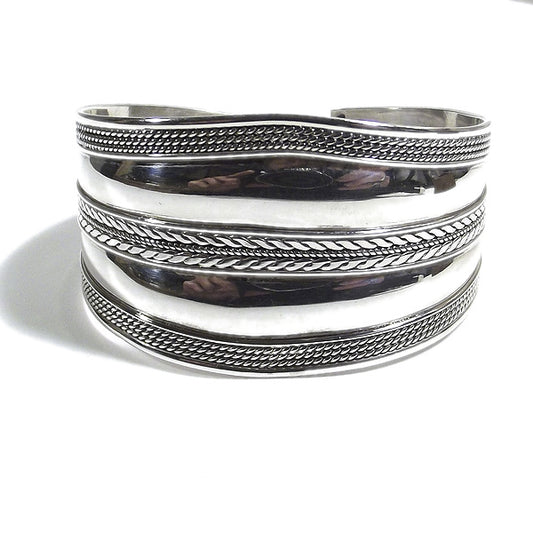 Bracciale etnico HINAL in argento da UOMO o DONNA - rigido | Gioielli da Uomo