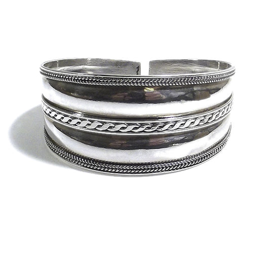 Bracciale etnico NEESH in argento da UOMO o DONNA - rigido | Gioielli da Uomo