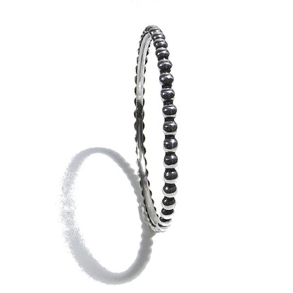 Bracciale etnico HABA a cerchio in argento - rigido | Gioielli etnici ilmodndodiwit.com