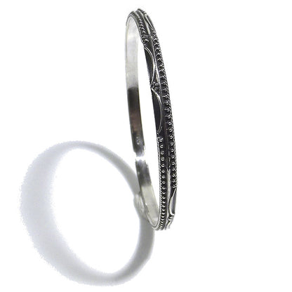 Bracciale etnico LETTI a cerchio in argento - rigido | Gioielli etnici ilmondodiwit.com