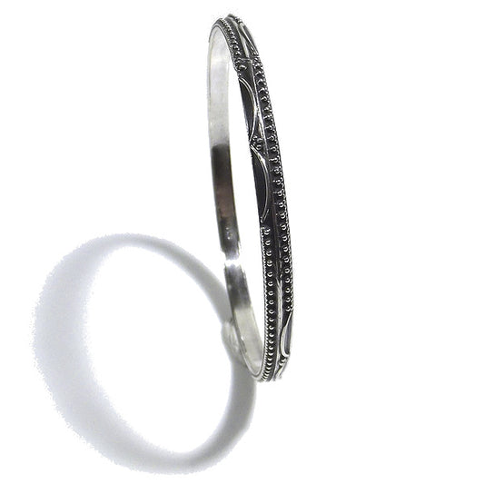 Bracciale etnico LETTI a cerchio in argento - rigido | Gioielli etnici ilmondodiwit.com