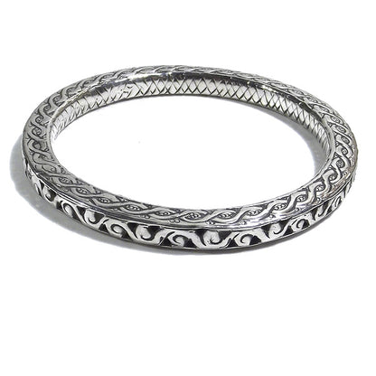 Bracciale etnico GENNI a cerchio in argento - rigido | Gioielli etnici ilmodndodiwit.com