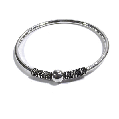 Bracciale etnico DEWI in argento da UOMO o DONNA - rigido | Gioielli da Uomo