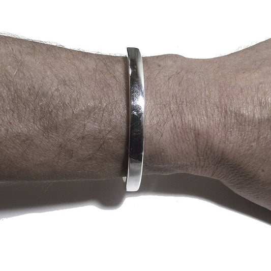 Bracciale liscio a cerchio CLEO in argento da UOMO o DONNA - rigido | Gioielli da Uomo