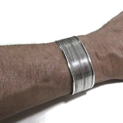 Bracciale etnico OTTAVIO in argento da UOMO o DONNA - rigido | Gioielli da Uomo