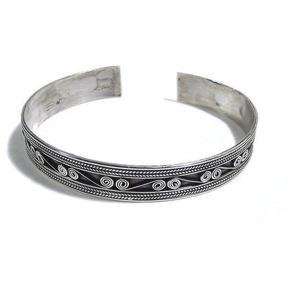 Bracciale etnico AARUL in argento da UOMO o DONNA - rigido | Gioielli da Uomo