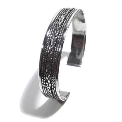 Bracciale etnico ALVIS in argento da UOMO o DONNA - rigido | Gioielli da Uomo