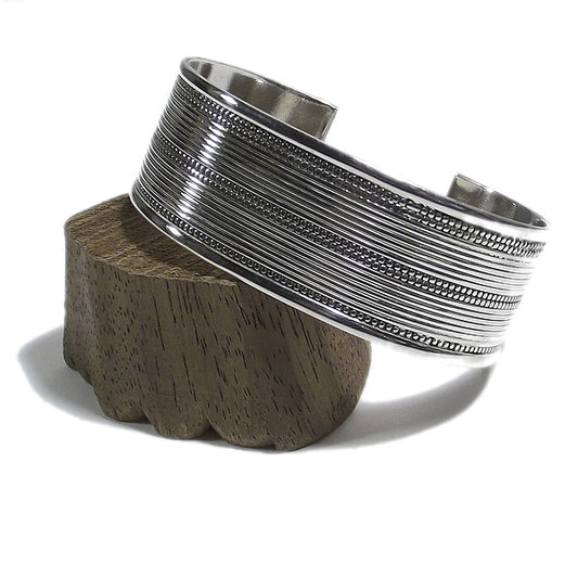 Bracciale etnico OTTAVIO in argento da UOMO o DONNA - rigido | Gioielli da Uomo