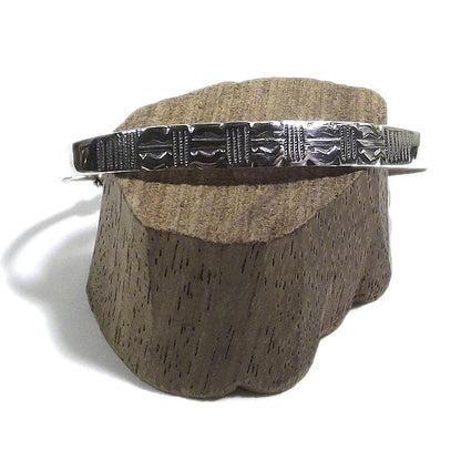 Bracciale etnico ANCHALI in argento da UOMO o DONNA - rigido | Gioielli da Uomo