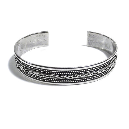 Bracciale etnico ALVIS in argento da UOMO o DONNA - rigido | Gioielli da Uomo