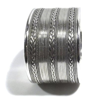 Bracciale etnico AUGUSTO in argento da UOMO o DONNA - rigido | Gioielli da Uomo
