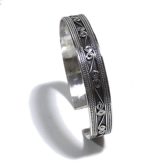 Bracciale etnico AARUL in argento da UOMO o DONNA - rigido | Gioielli da Uomo