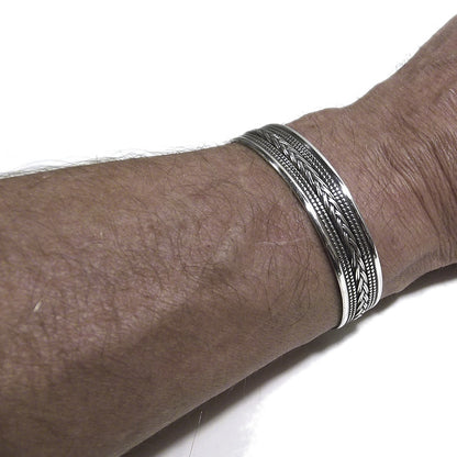 Bracciale etnico ALVIS in argento da UOMO o DONNA - rigido | Gioielli da Uomo