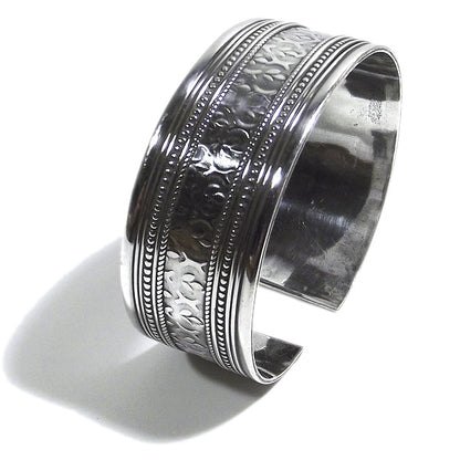 Bracciale etnico CAMELIA in argento da UOMO o DONNA - rigido | Gioielli da Uomo