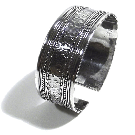 Bracciale etnico CAMELIA in argento da UOMO o DONNA - rigido | Gioielli da Uomo