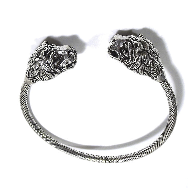 Bracciale etnico LEO in argento da UOMO o DONNA - rigido | Gioielli da Uomo