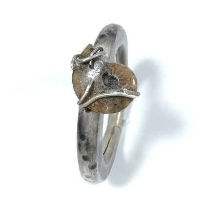 Bracciale con AMMONITE d'argento in argento 925 - MONI – immagine6