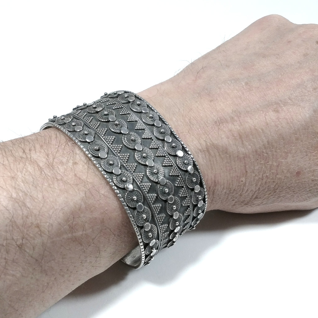 Bracciale ETNICO in argento 925 Bracciale artigianale | Bracciale Schiava – immagine7