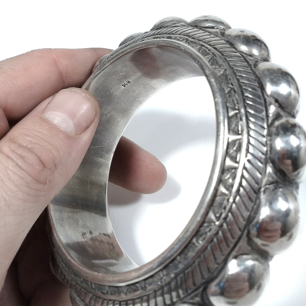 Bracciale ETNICO in argento 800 Bracciale artigianale | BRACCIALI IN ARGENTO – immagine3
