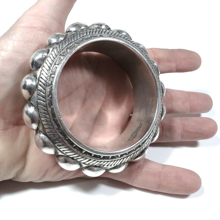 Bracciale ETNICO in argento 800 Bracciale artigianale | BRACCIALI IN ARGENTO
