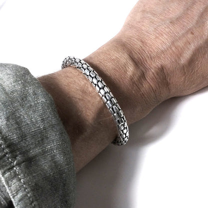 Bracciale etnico in argento 925 | Bracciale argento | Bracciale Serpente | Snake