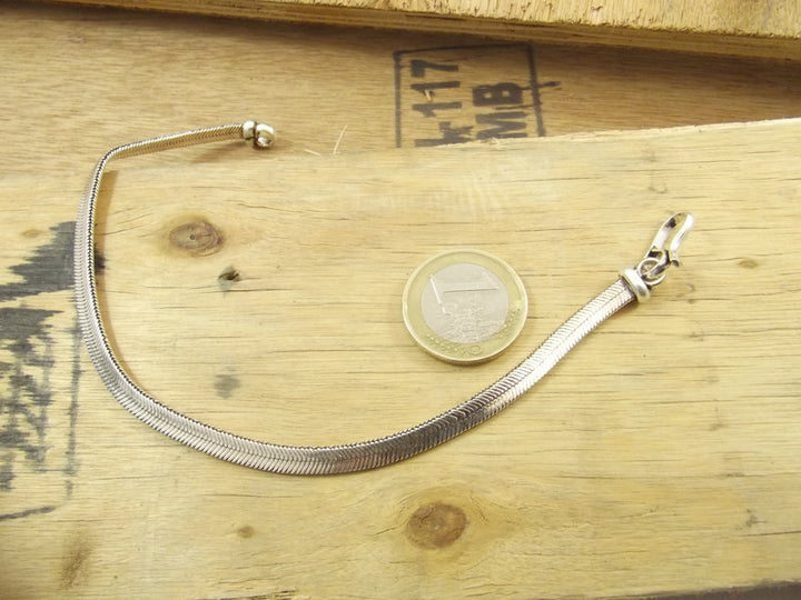 Bracciale Snake argento piatto - BADAMI