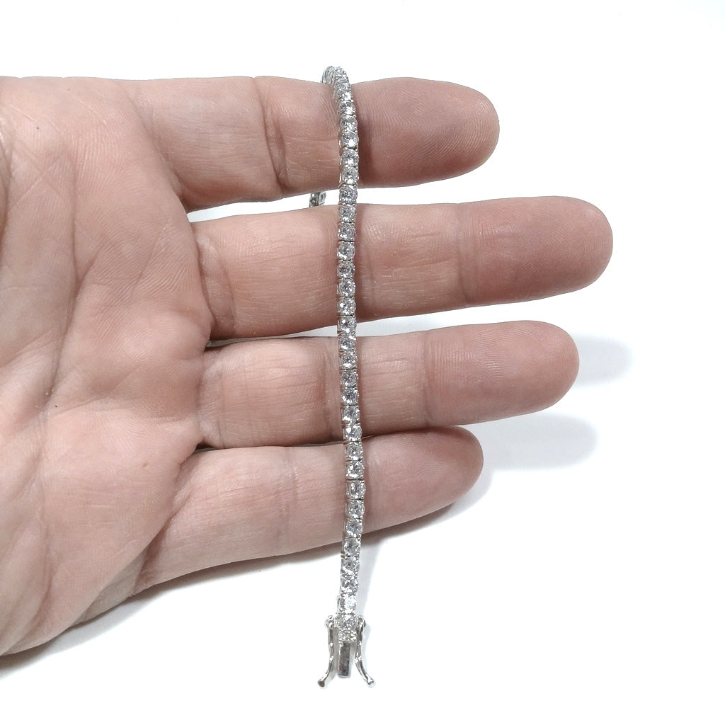 Bracciale con pietra in argento 925 Bracciale TENNIS Zircone | BRACCIALI IN ARGENTO – immagine5