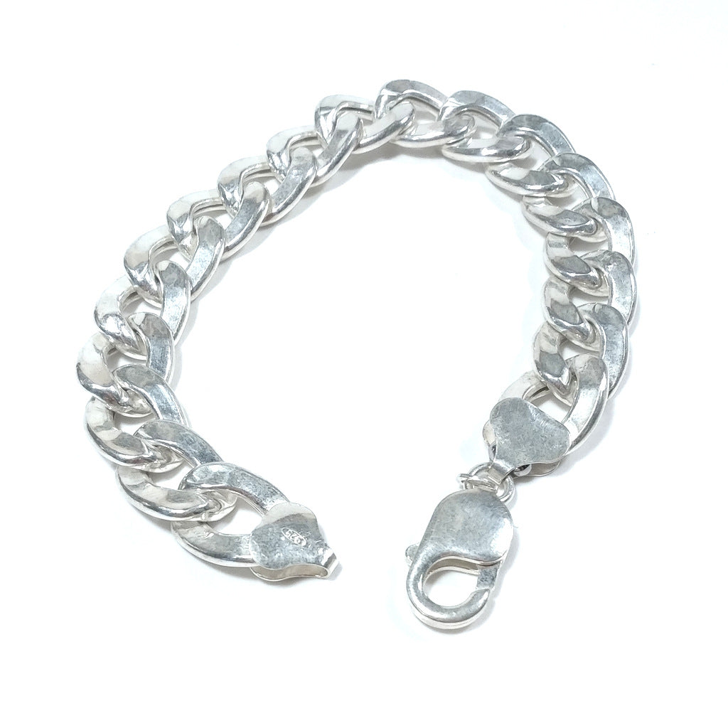 Bracciale artigianale in argento 925 Bracciale catena | BRACCIALI IN ARGENTO – immagine5