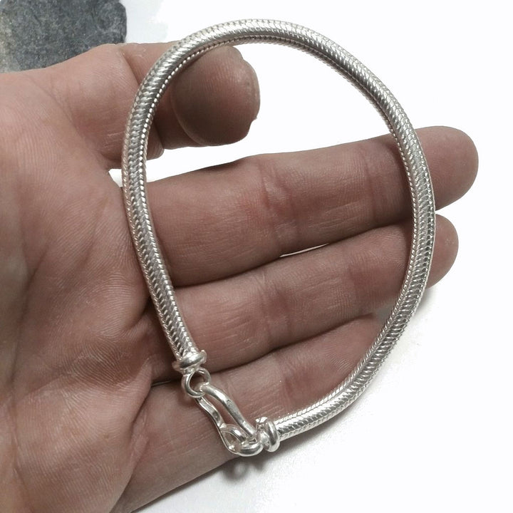 Bracciale Snake argento 925 tondo | Bracciale da UOMO e DONNA | Coda di topo