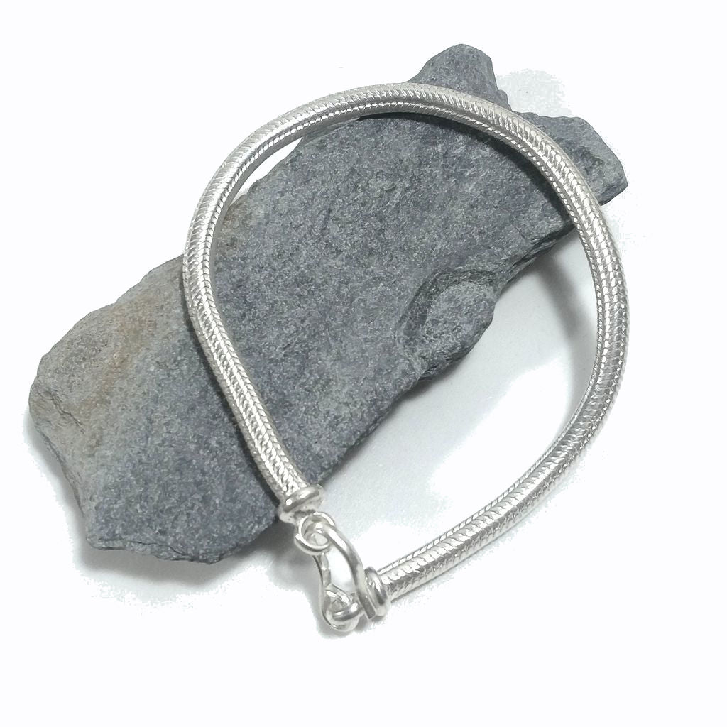 Bracciale Snake argento 925 tondo | Bracciale da UOMO e DONNA | Coda di topo 21 cm