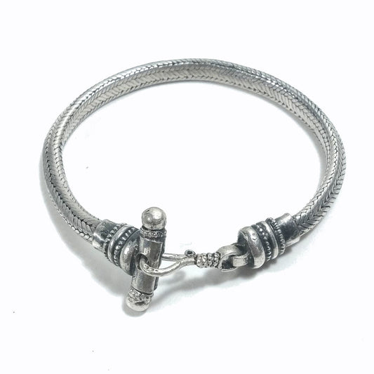 Copia del Bracciale Snake argento 925 tondo | Bracciale da UOMO e DONNA | Coda di topo 20.5 cm