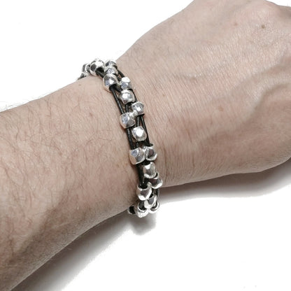 Bracciali in ottone argentato - Uomo e Donna - GIOIELLI IN OTTONE – immagine4