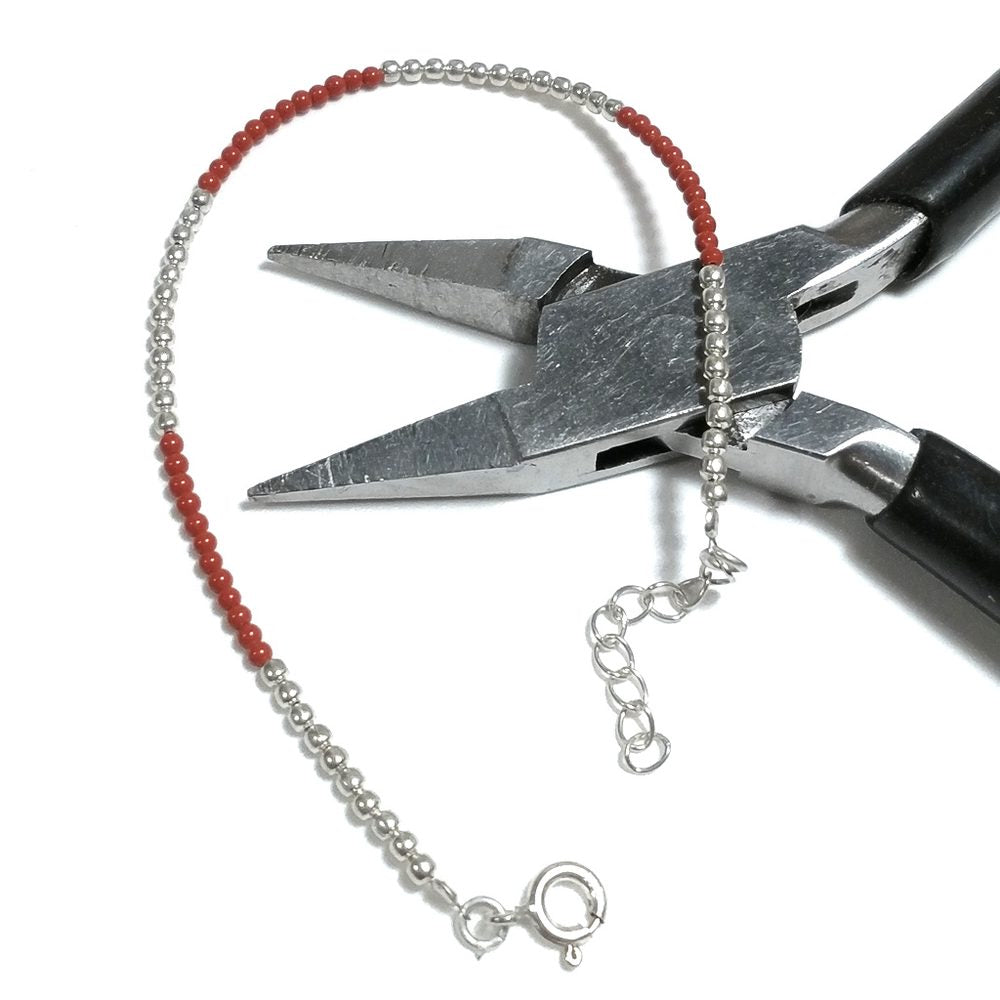 BRACCIALE ARGENTO palline d'argento e corallo rosso | Gioielli in argento