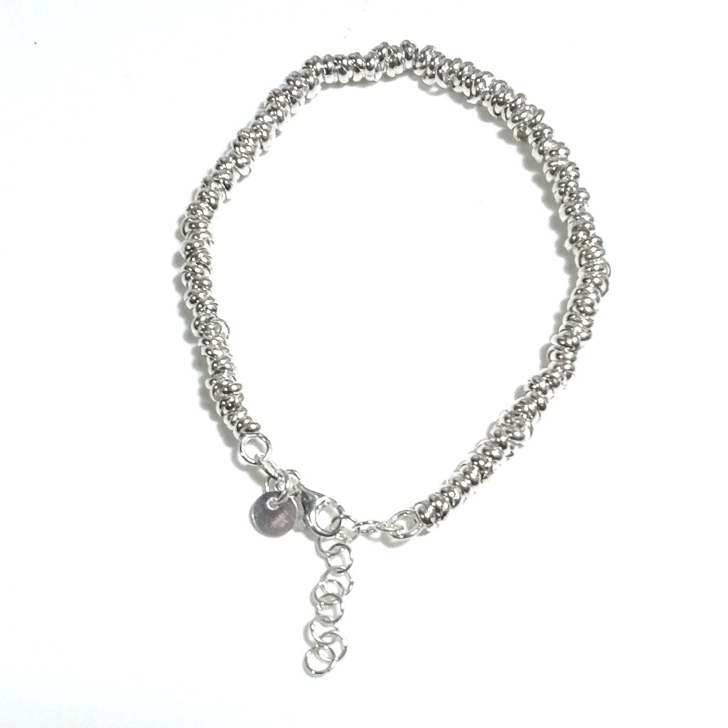 BRACCIALE ARGENTO a dischi leggeri | Gioielli d'argento pomellato