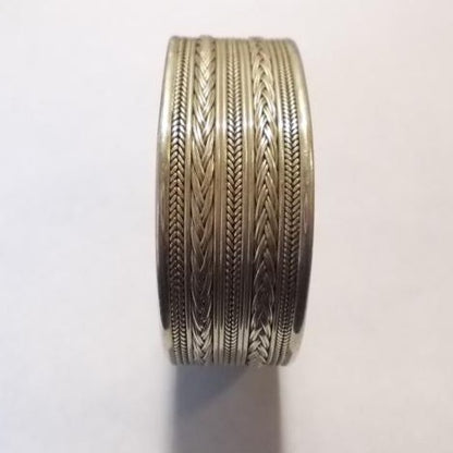 Bracciale etnico in argento 925 rigido