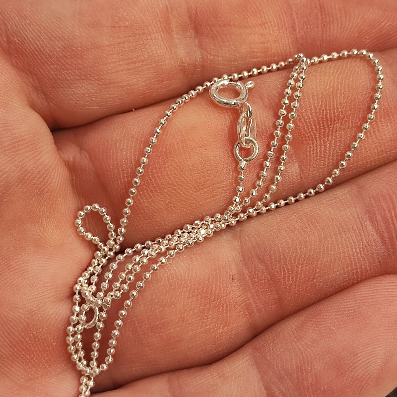 Collana Con Catena Di Perline A Sfera In Argento Sterling: Perline A Sfera Da 5 A 10 Mm Di Diametro - Italia - Foto 10