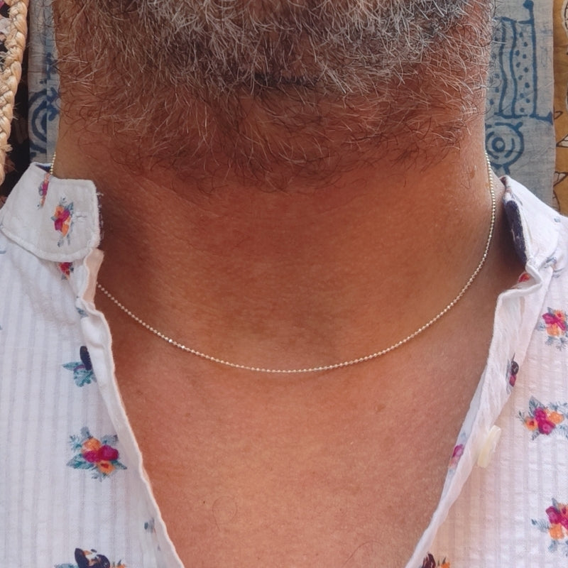 COLLANA con palline in argento 925 morbida fine - TIFFANY